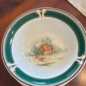 Noritake Keltcraft The Pursuit Pattern Cereal Size Bowls Set of 8